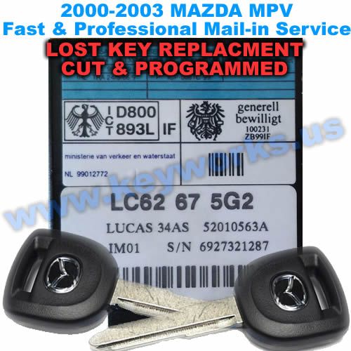 Mazda MPV (00-03) Key Replacement